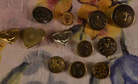 Group Of Twelve Picture Buttons