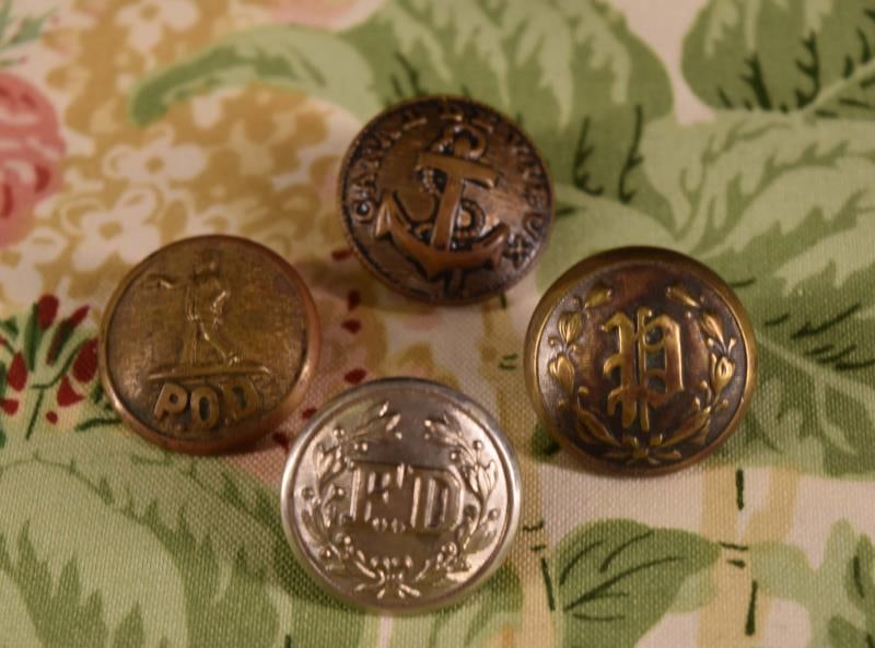 Group Of Four Metal Buttons (1 of 9)