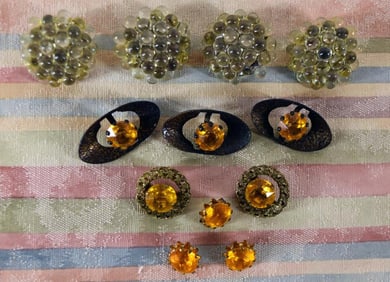 Amber Jewel And Sphere Buttons