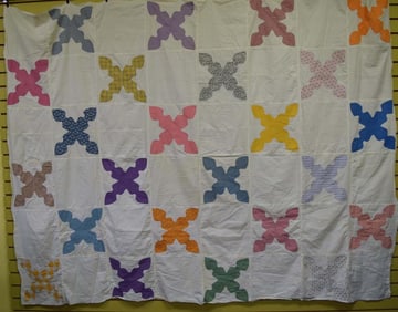 Vintage X Applique Quilt Top