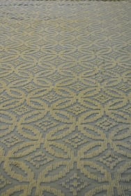Vintage Full Size Blue & White Chenille Bedspread