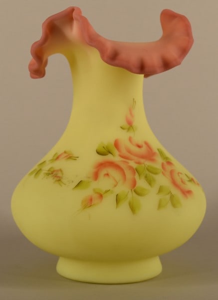 Fenton Burmese Glass Vase (1 of 6)