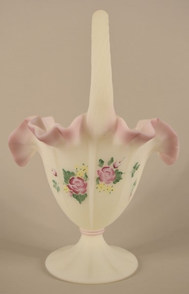 Fenton Rose Garden Hand Painted Basket (1 of 4)