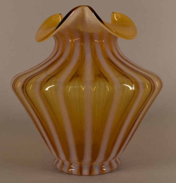 Fenton Butterscotch Opalescent Vase (1 of 4)