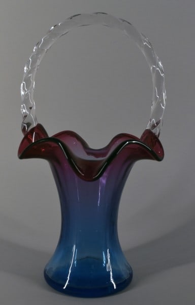 Fenton Mulberry Glass Basket (1 of 3)
