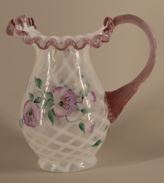 Fenton Dusty Rose Opalescent Pitcher (1 of 4)