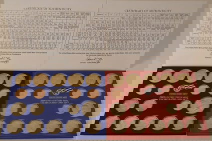 2009 U S Mint Uncirculated P & D Coin Sets