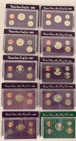 1985-1994 U. S Mint Proof Coin Sets