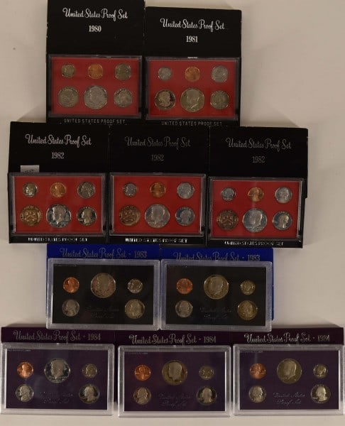 1980-1984 U. S Mint Proof Coin Sets (1 of 16)