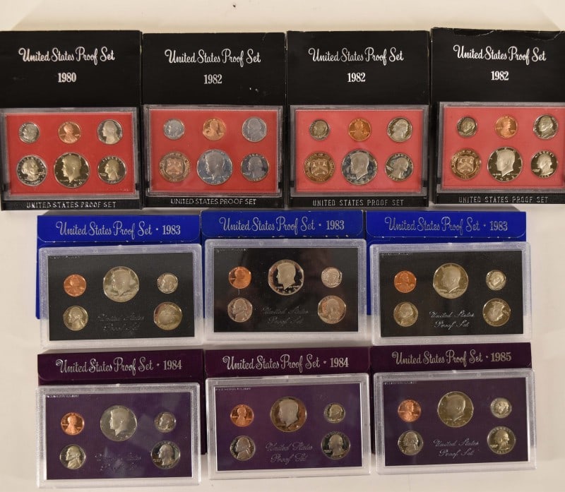 1980-1985 U. S Mint Proof Coin Sets (1 of 17)