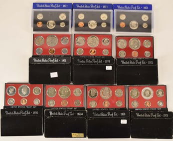 1971-1979 U. S Mint Proof Coin Sets
