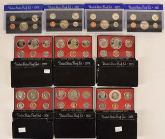 1971-1979 U. S Mint Proof Coin Sets