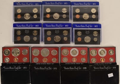 1971-1979 U. S Mint Proof Coin Sets