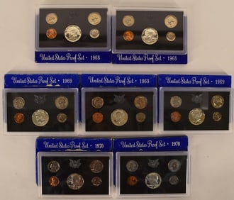 1968-1970 U. S Mint Proof Coin Sets