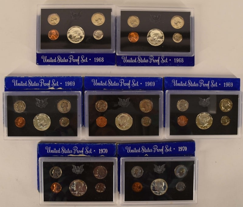 1968-1970 U. S Mint Proof Coin Sets (1 of 13)