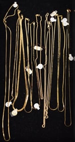 Collection Of Gold Filled Chain Necklaces