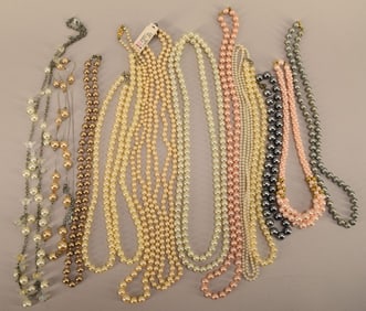 Group Of Faux Pearl Necklces