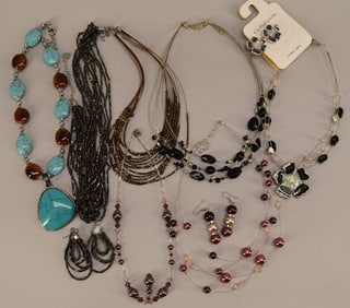 Group Of Contemporary Necklaces & Earrings