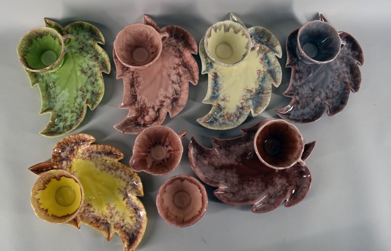 Cal-ramics By Cisse Majolica Leaf Snack Set (1 of 5)