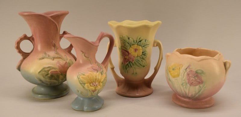 Four Hull Art Pottery Vases (1 of 6)