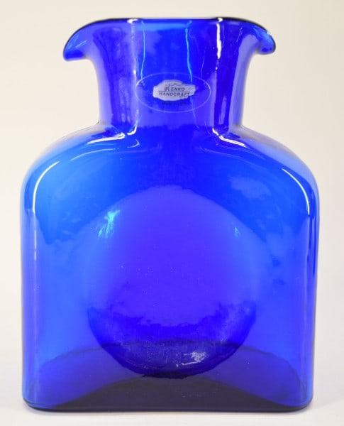 Blenko Glass Water Bottle Cobalt Blue (1 of 3)