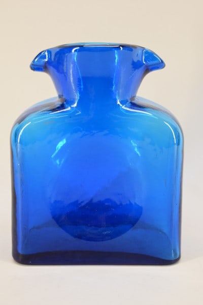 Blenko Glass Water Bottle Teal Blue (1 of 2)