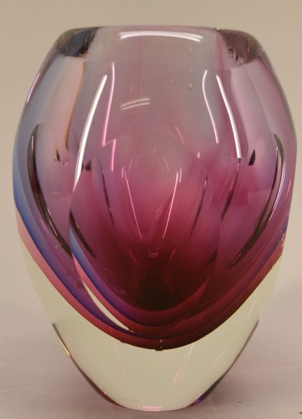 Murano Sommerso Faceted Glass Vase (1 of 3)