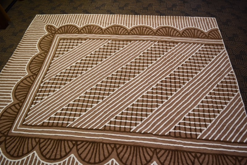 Vintage Chocolate & White Chenille Bedspread (1 of 10)