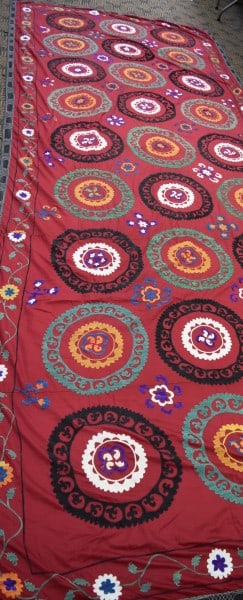 Suzani Embroidered Hanging Carpet Textile (1 of 13)