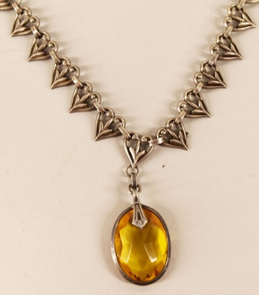 Art Deco Sterling Silver Necklace (1 of 7)