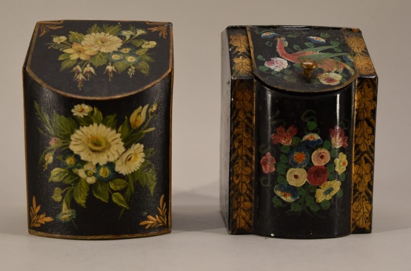 Tole Tea Caddy In Knife Box Form (1 of 4)
