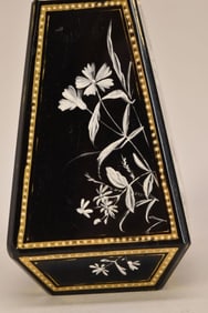 Bohemian Black Amethyst Glass Vase