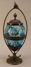 Victorian Floral Enamel Pickle Caster