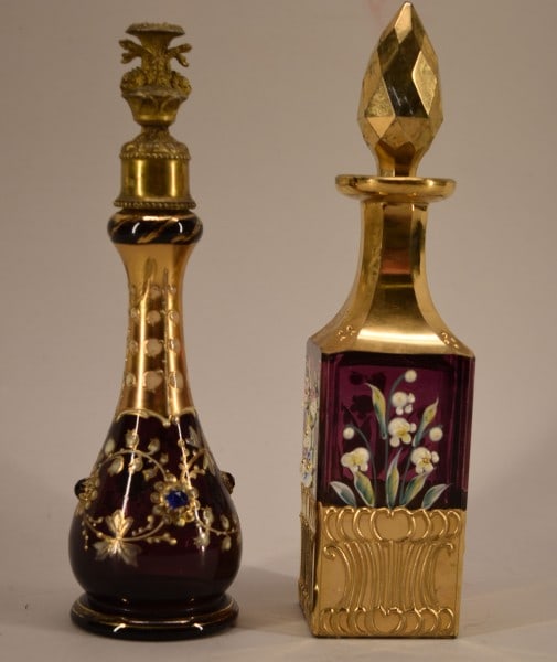Vintage Ornate Bohemian Glass Perfume Bottles (1 of 3)
