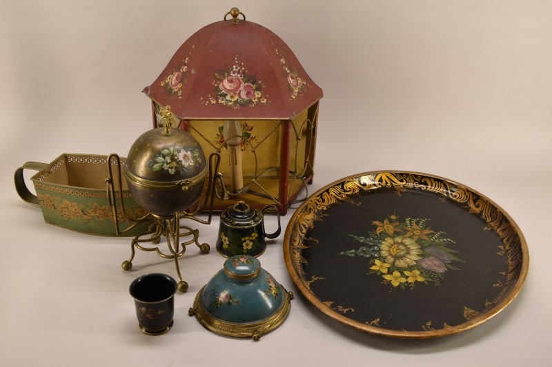 Group Of Tole Ware Decorative Items (1 of 6)