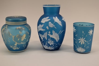 Florentine Cameo Glass Tumble Up & Ginger Jar