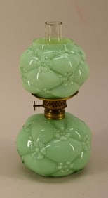 Green Quilted Phlox Miniature Lamp Northwood