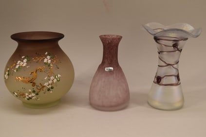 Poschinger & Boda Art Glass Vases