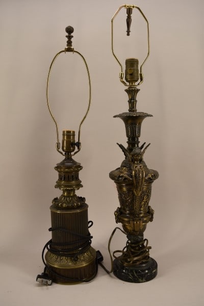 Renaissance Style Cast Metal Table Lamps (1 of 5)