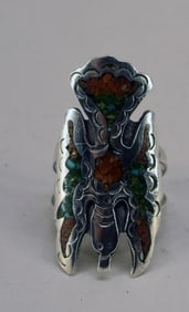 Frederick Chavez Navajo Peyote Bird Ring