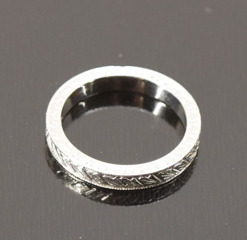 Platinum Wedding Band: Featuring A Platinum Wedding Band, Size 7. Marked Plat And Tested Platinum. 7.9g