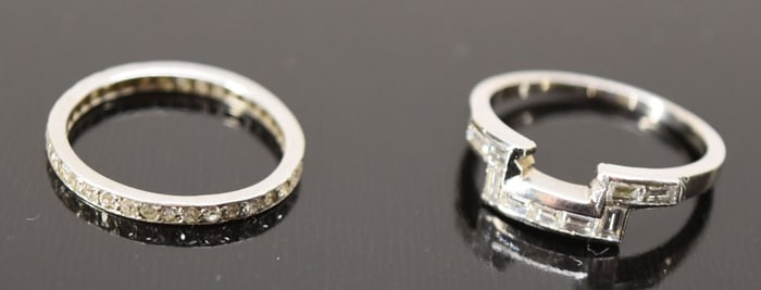 Platinum & White Sapphire Eternity Band