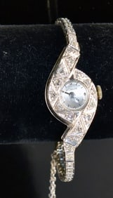 Le Coutre 14k White Gold & Diamond Watch