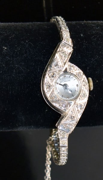 Le Coutre 14k White Gold & Diamond Watch (1 of 8)