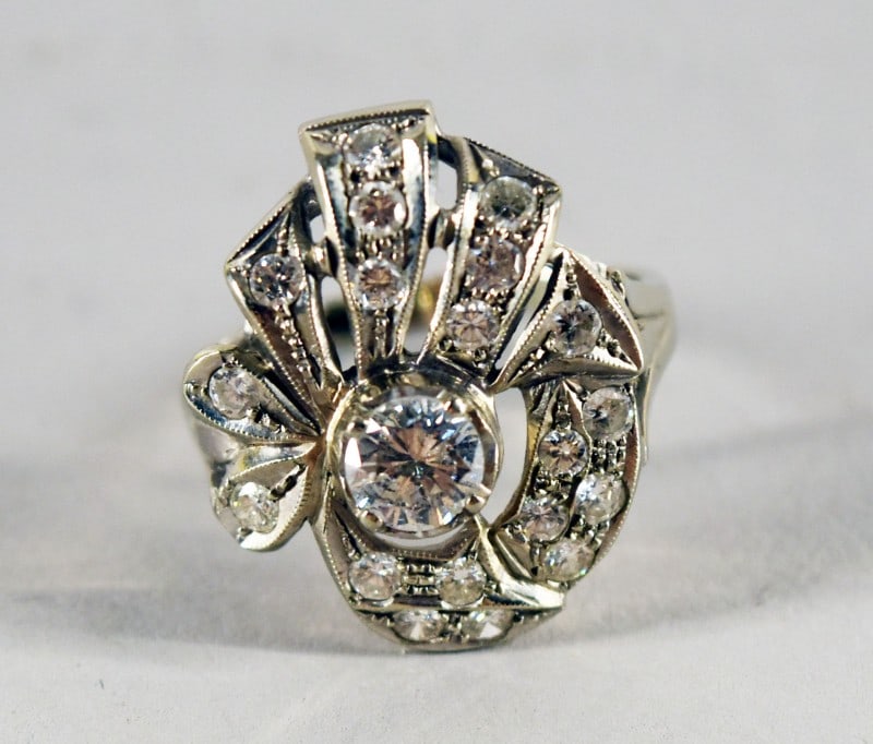 14k White Gold & Diamond Ring (1 of 4)