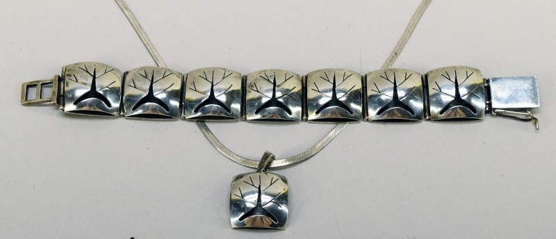 Sterling Silver Tree Of Life Bracelet & Pendant (1 of 5)