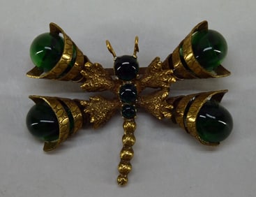 1930's Vintage Art Deco Dragon Fly Pin Or Brooch