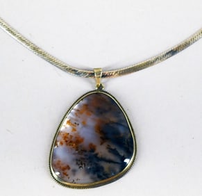 Sterling Silver Dendritic Agate Pendant