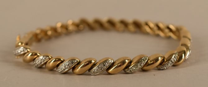 Ross Simons Sterling & Vermeil Diamond Bracelet