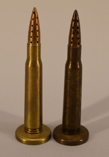 Ww Ii Trench Art 50 Cal Salt & Pepper Shakers (1 of 1)